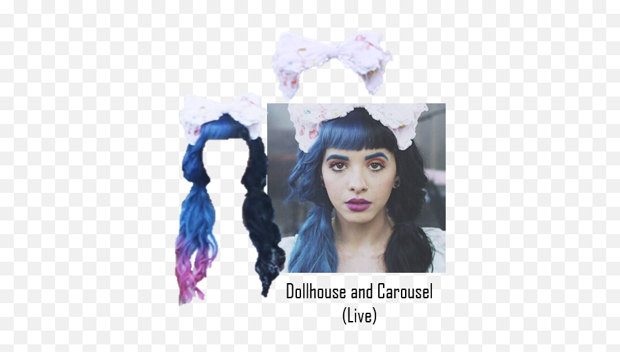 Dollhouse And Carrousel Live Hairs - Hair Melanie Martinez Blue Png,Black Hair Png