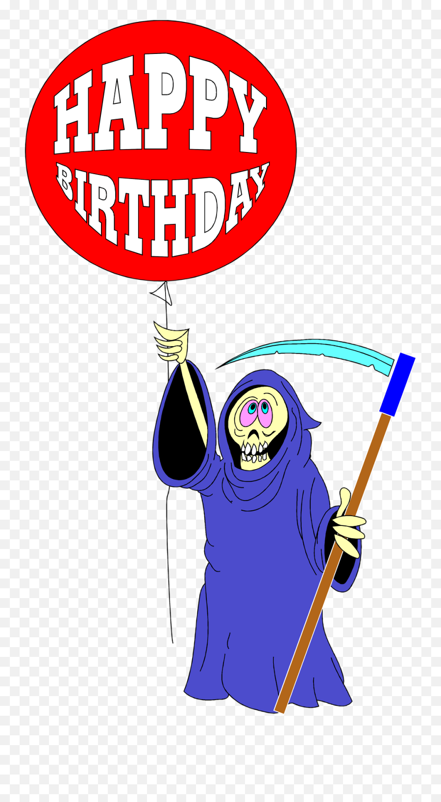 Grim Reaper Birthday Balloons - Grim Reaper Cartoon Birthday Happy Birthday Reaper Gif Png,Grim Reaper Transparent Background