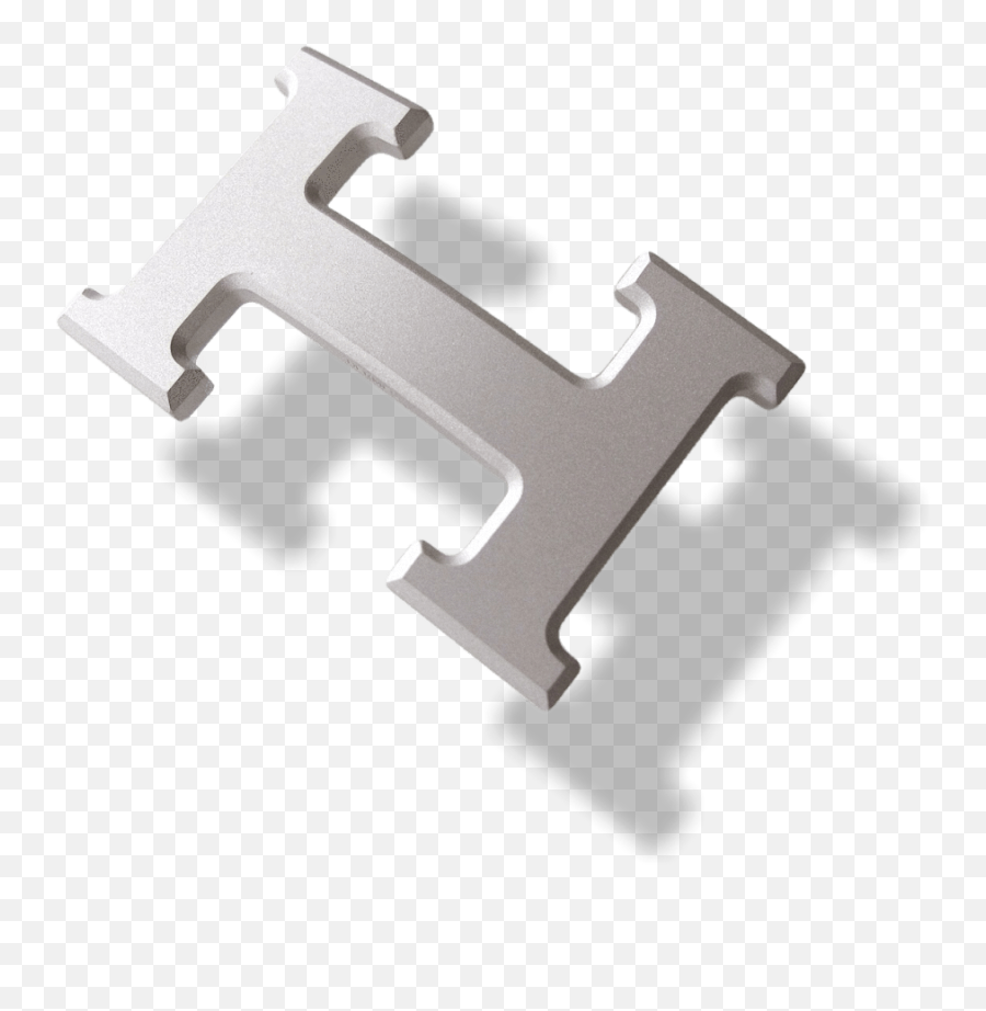 Hermes Matt Silver Buckle Of Belt H - Buckle Png,Belt Buckle Png