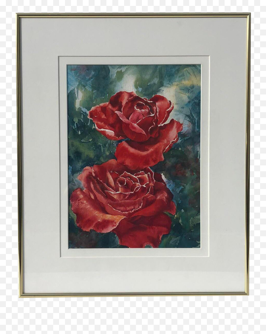 Original Watercolor Roses By Connie Glowacki - Picture Frame Png,Watercolor Roses Png