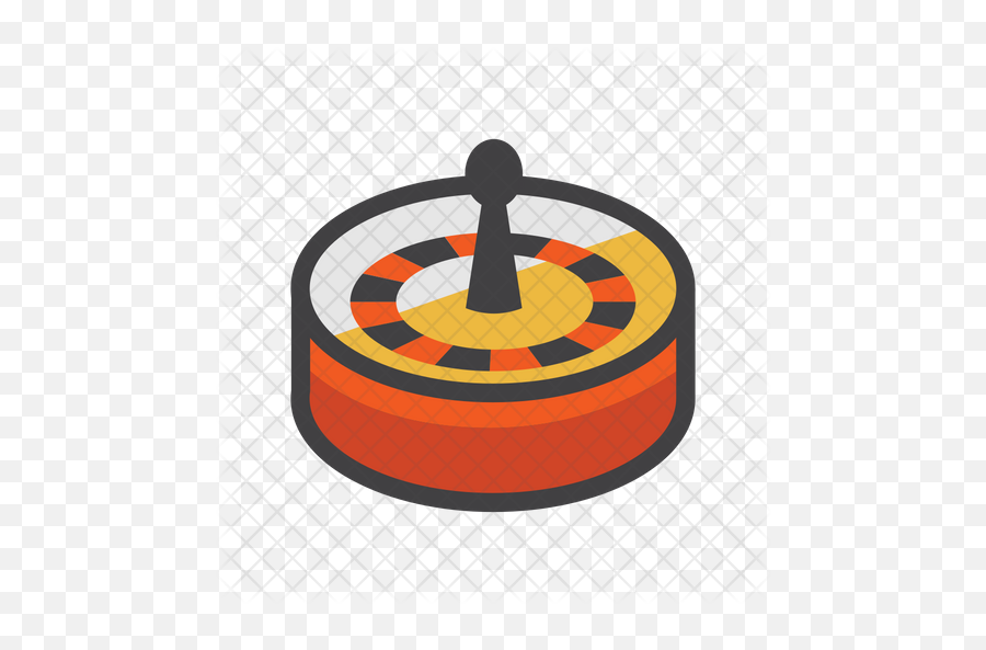 Roulette Wheel Icon Of Colored Outline - Roulette Png,Roulette Wheel Png