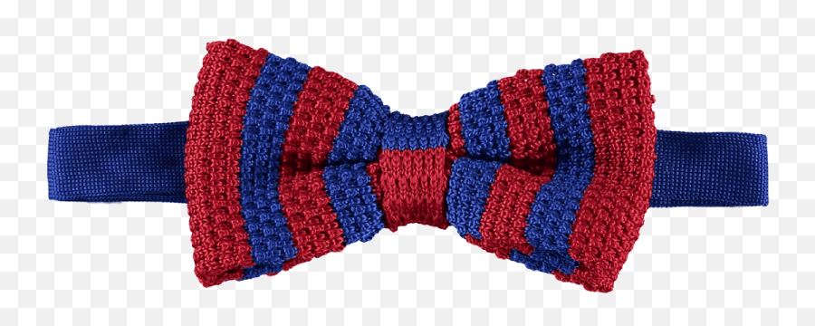 Download Hd Knitted Bow Tie Blue Red - Knitted Bows Png Woolen,Bows Png