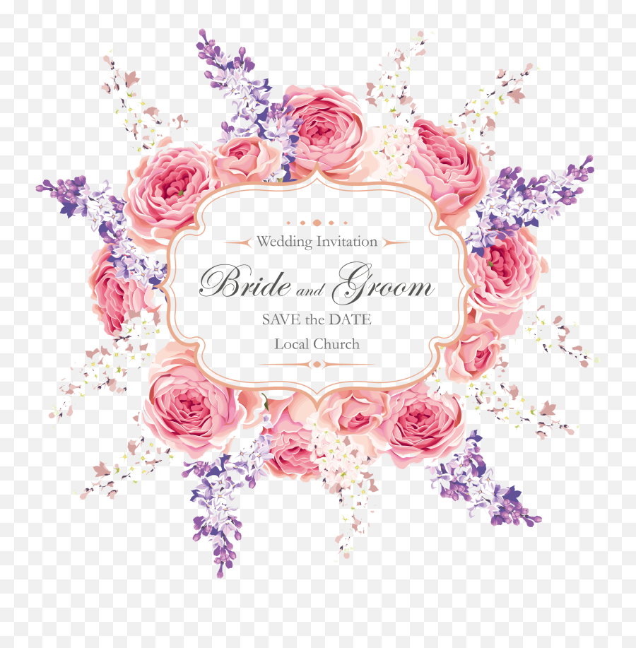 Download Cards Pattern Invitation Greeting Wedding Png File - Transparent Background Flower Frame Png,Wedding Png