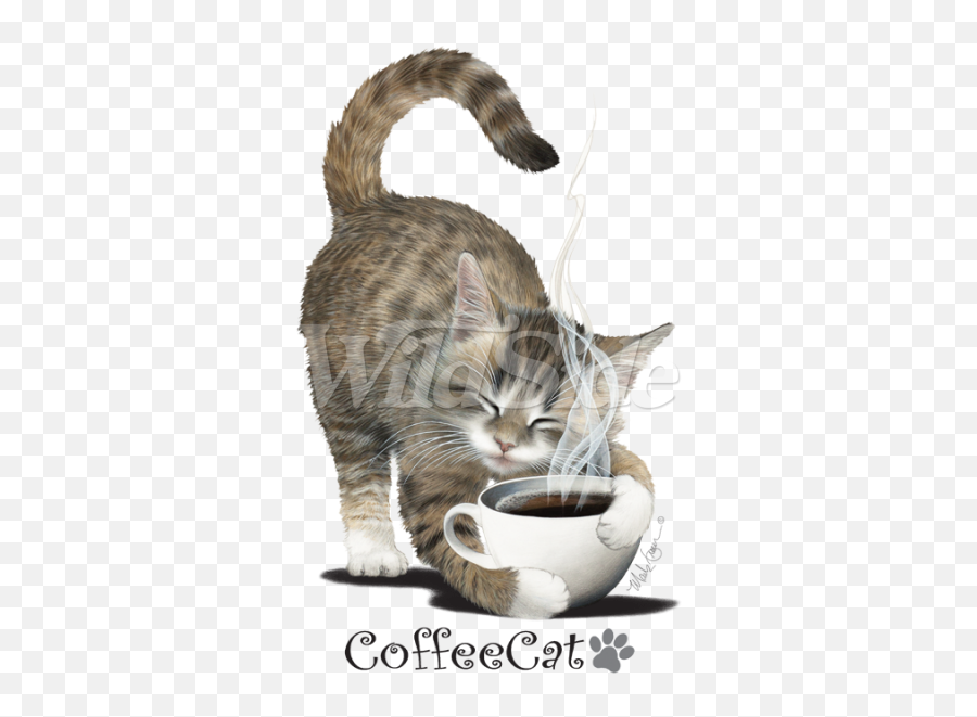 Download Coffee Cat With Paw Print - Cat Png Image With No Kitten,Cat Paw Print Png