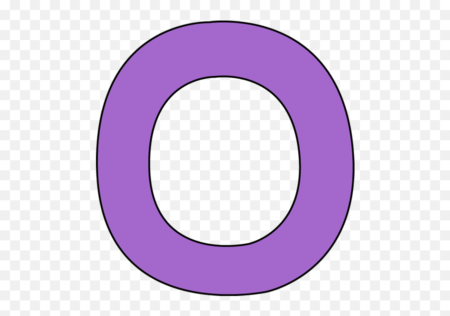 Purple Letter O Clip Art - Circle Png,O Png