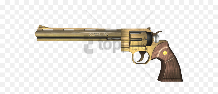 Free Png Gold Gun Image - 357 Magnum For Sale,Revolver Transparent Background