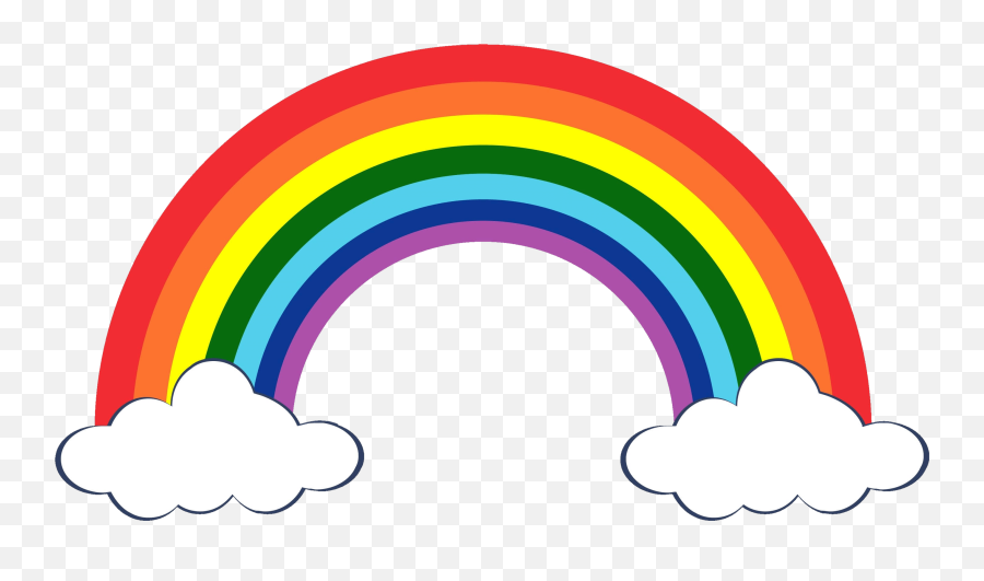 Free Png Rainbows And Clouds Image With Transparent - Clipart Rainbow Transparent Background,Clounds Png