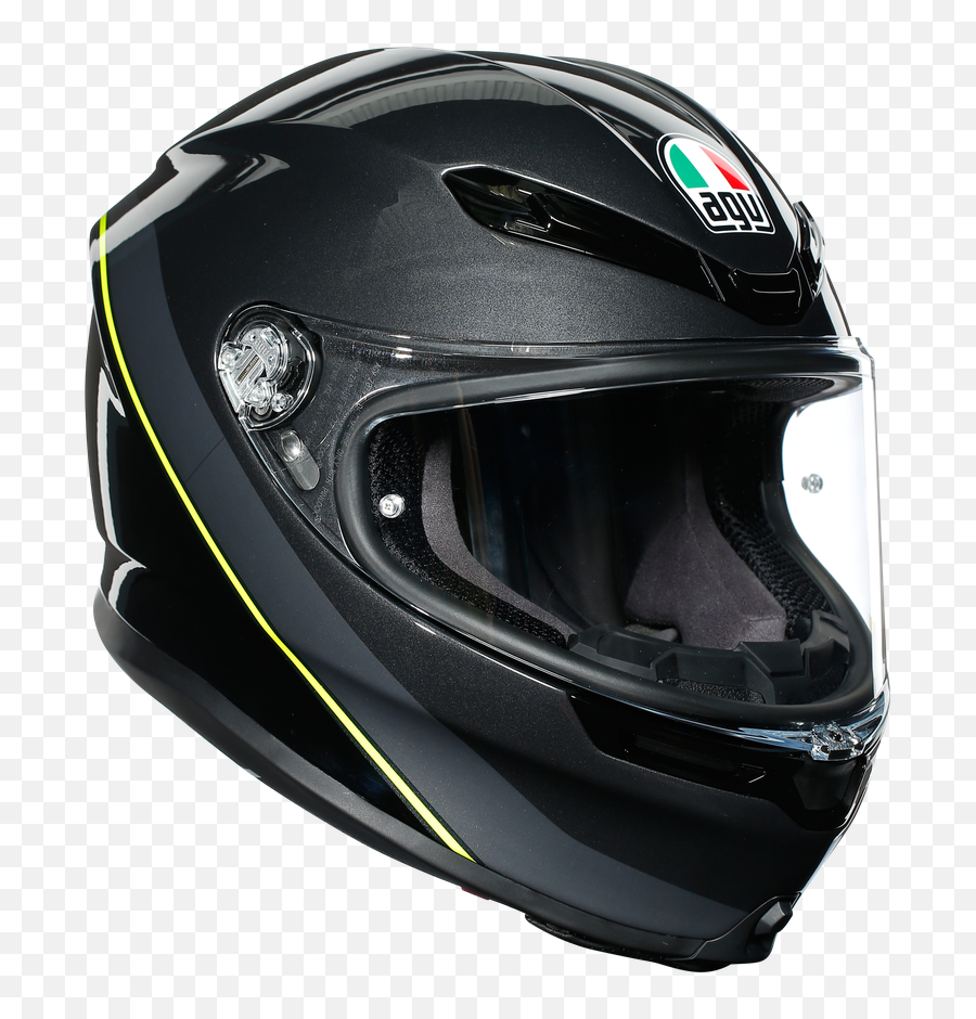 K6 E2205 Multi - Minimal Gunmetalblackyellow Fluo Black Visor For Agv K6 Png,Icon Mainframe Cheek Pads