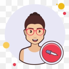 Download Pick Colors Female Icon - Full Size PNG Round User Png