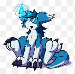Art By Virmir Pretty Blue Flame - Cartoon png