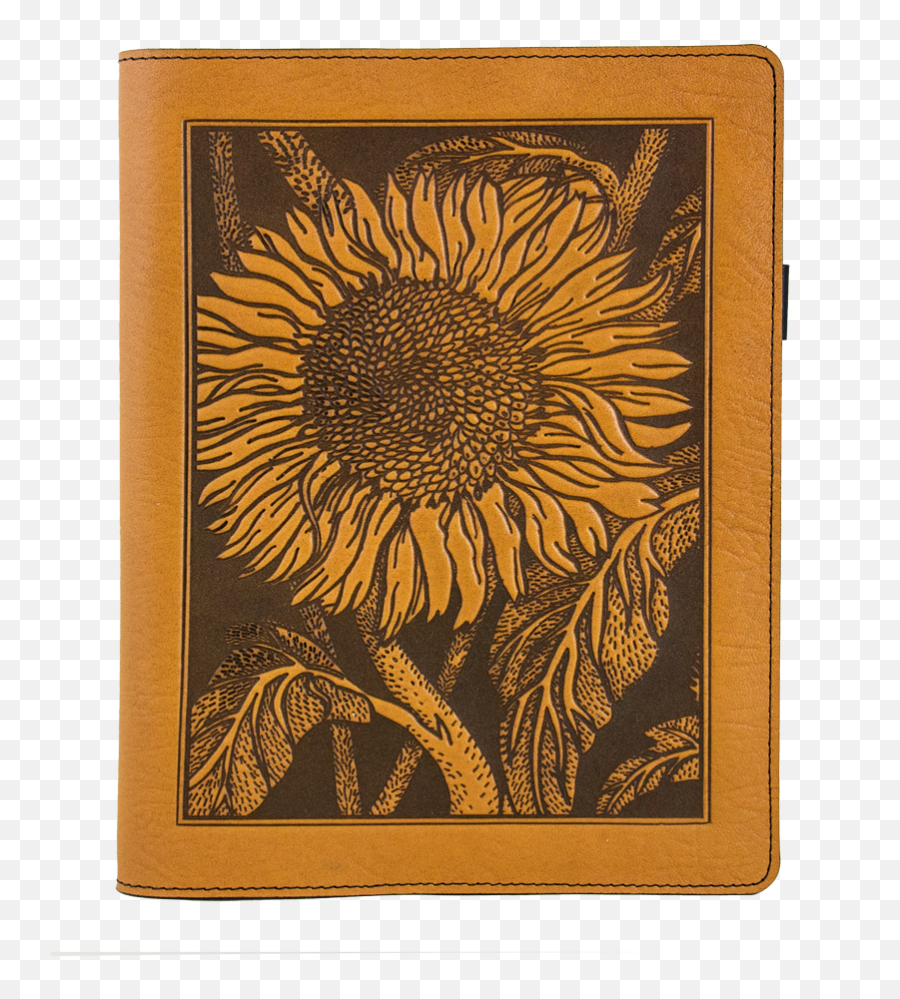 Leather Composition Notebook Cover - Leather Sunflower Cases Png,Composition Notebook Png