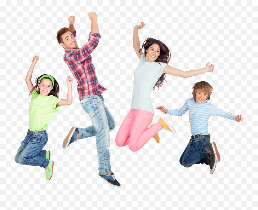 Woman Jumping Transparent Png Clipart - Happy Family Png,Jump Png