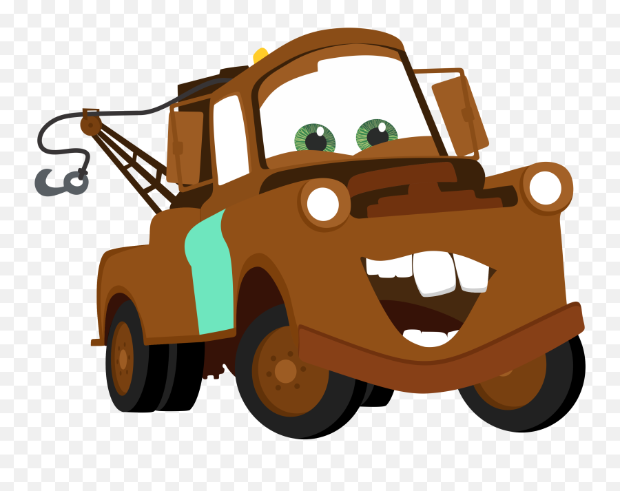 Download Hd Cars Lightning Mcqueen - Tow Mater Cartoon Png,Lighting Mcqueen Png