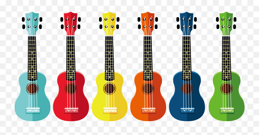 Guitar Clipart Colorful - Transparent Background Ukulele Clipart Png,Guitar Png Transparent