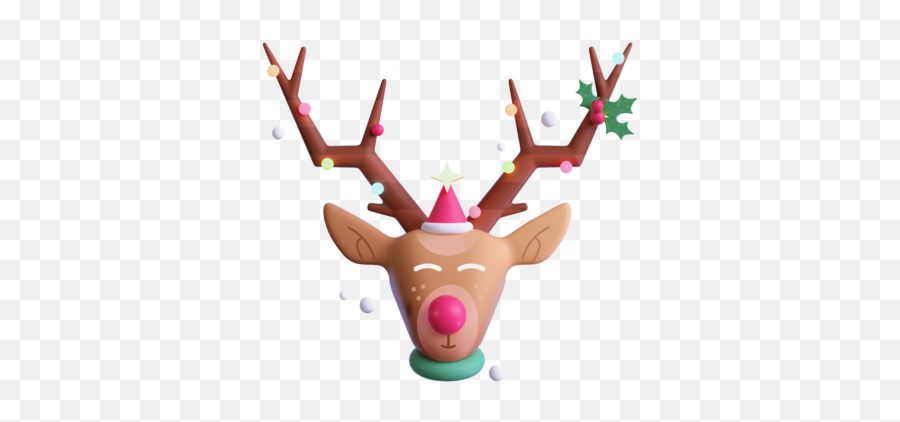 Rudolf Christmas Reindeer Free Icon - Iconiconscom Christmas Png Icon 3d,Pretty Christmas Icon