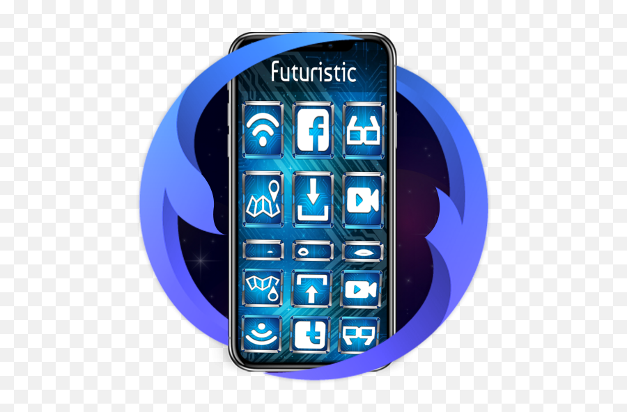 Futuristic Launcher Apk 10 - Download Apk Latest Version Technology Applications Png,Futuristic Icon Pack