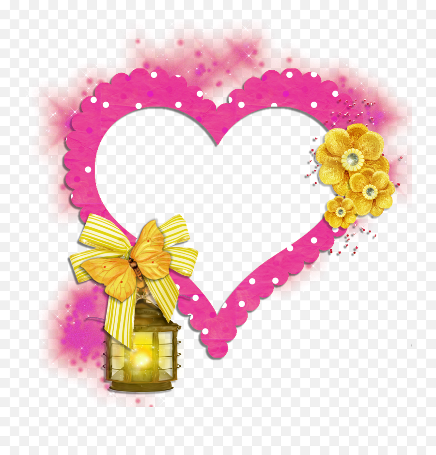 Download Pink Heart Frame Png - Love Symbol Frame Png,Heart Frame Png