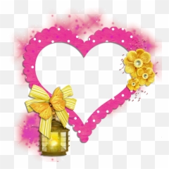 Download Pink Heart Frame Png - Love Symbol