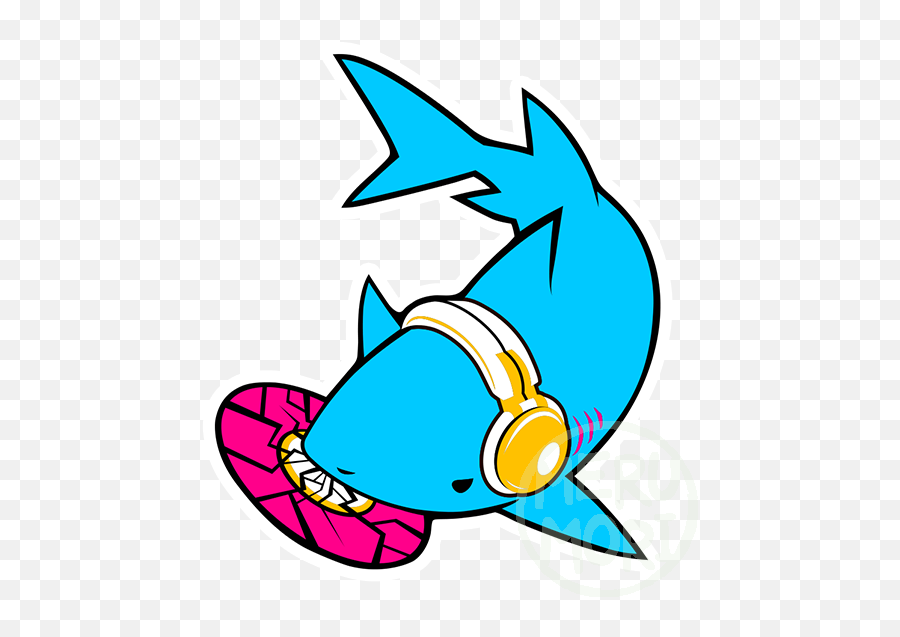 Dj Shark Sticker U2014 Meru Mori - Clip Art Png,Dj Png