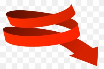 Red Arrow Png - Curved Arrow Ribbon