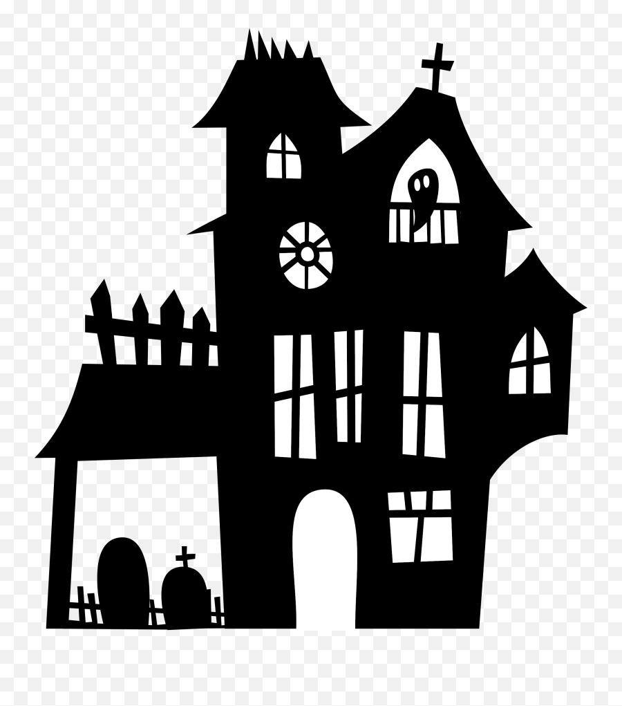 Haunted House Windowwall Sticker Halloween Decorations Any Size Colour - Haunted House Clipart Png,Ainsley Harriott Png