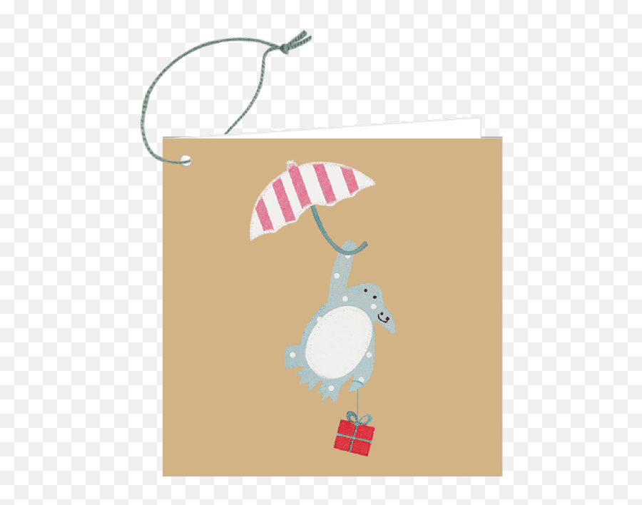 Floating Penguin Gift Tag Png