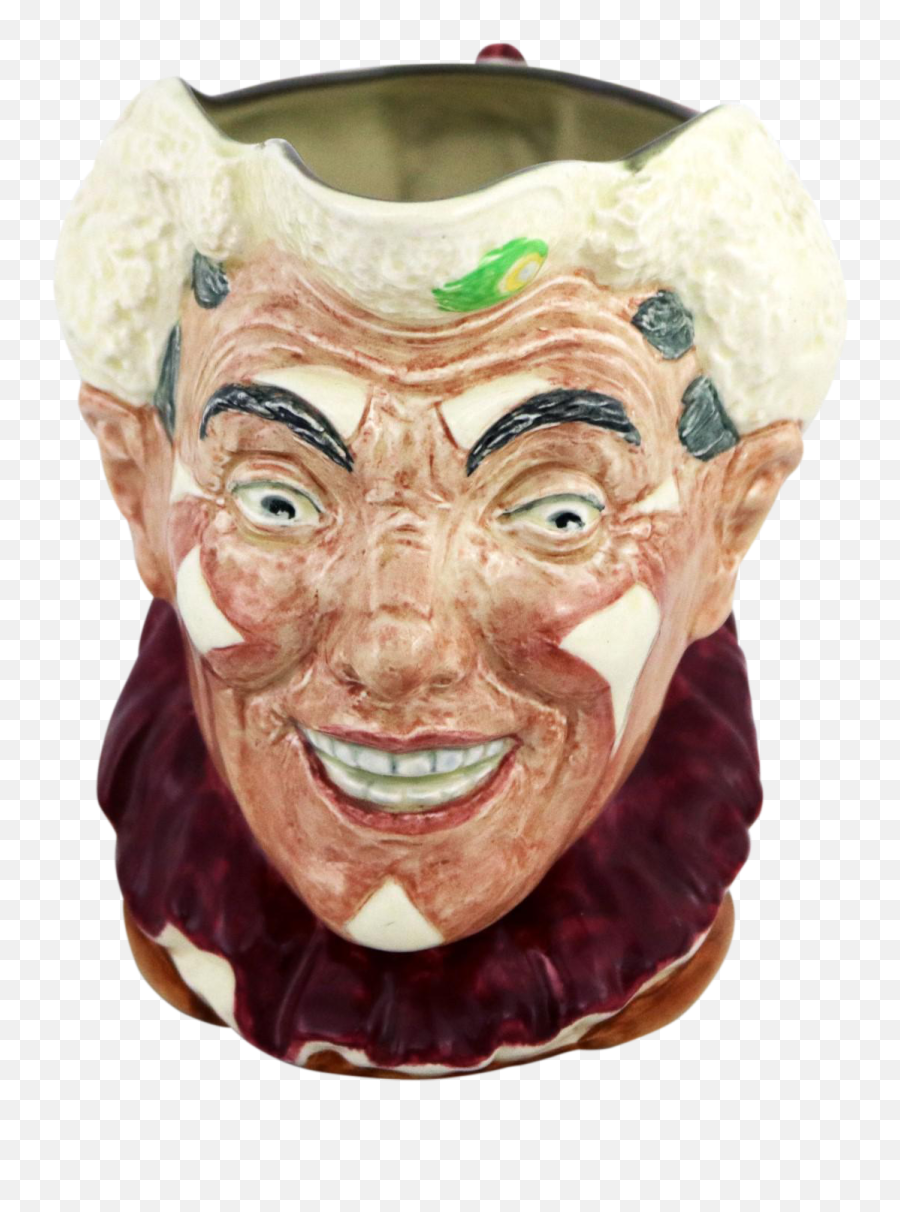 Royal Doulton The Clown Character Toby Jug D6322 With White Hair - Mug Png,Clown Hair Png