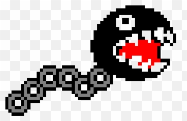Mario Chain Chomp 8 Bit Png Image With - Pixel Art
