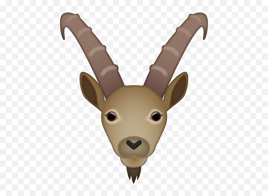Alpine Ibex Face - Antelope Emoji Png,Goat Emoji Png