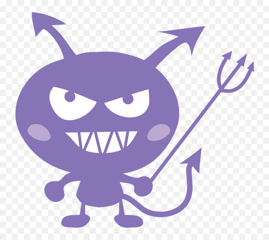 Clipart - Purple Devil Head Clipart Png,Germ Png