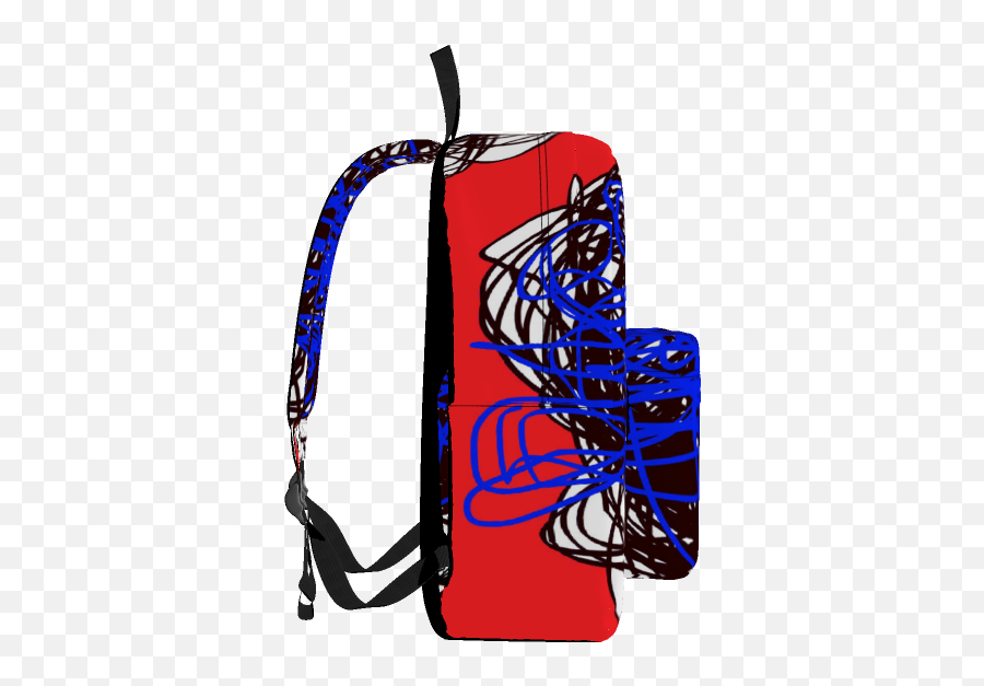 Abstract Regiaart Designed Red Blue Black Backpack - Plastic Backpack Png,Bookbag Png