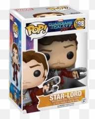 Funko Pop Marvel 198 Guardians Of The Galaxy Vol 2 - StarLord Vinyl BobbleHead New Of The Pops png