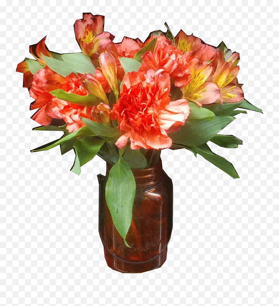 Fall Flowers In A Mason Jar Png