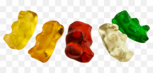 Five Gold Bears - Gummy Bear Png,Gummy Bears Png