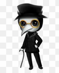 Cute Animated Plague Doctor - png