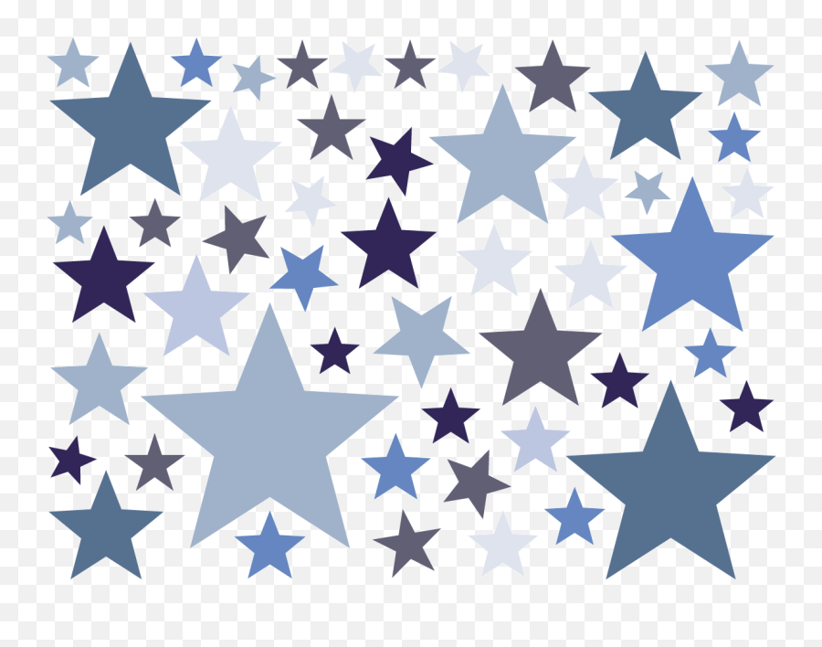 50 Blue Star Stickers - Etoiles Bleues Png,Star Sticker Png