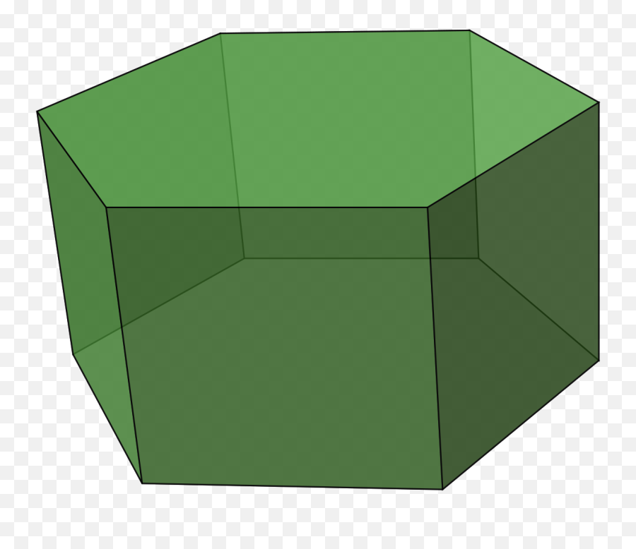 Filehexagonal Prismsvg - Wikimedia Commons Hexagon 3d Shape Name Png,Hexagon Shape Png