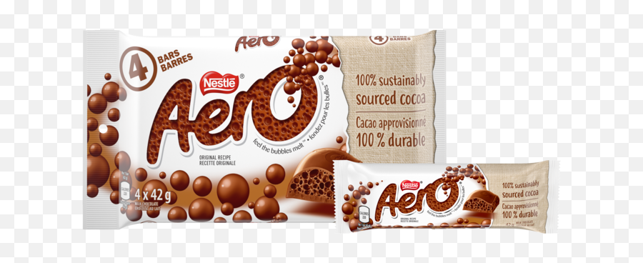 Aero Milk Chocolate Bar 4 - Pack Nestlé Canada Aero Chocolate Bar Png,Chocolate Bar Transparent