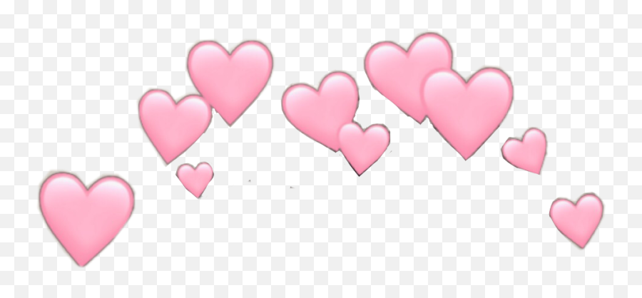 Lightpinkaesthetic Hearts Sticker - Transparent Heart Crown Png,Light Pink Heart Png