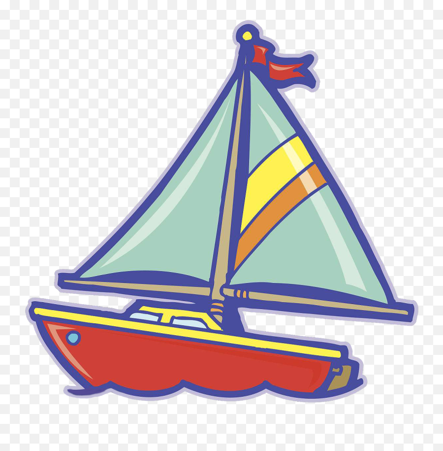 Png Royalty Free Stock Sailboat Sailing Ship Cartoon - Sailboat Cartoon Png,Boat Clipart Png