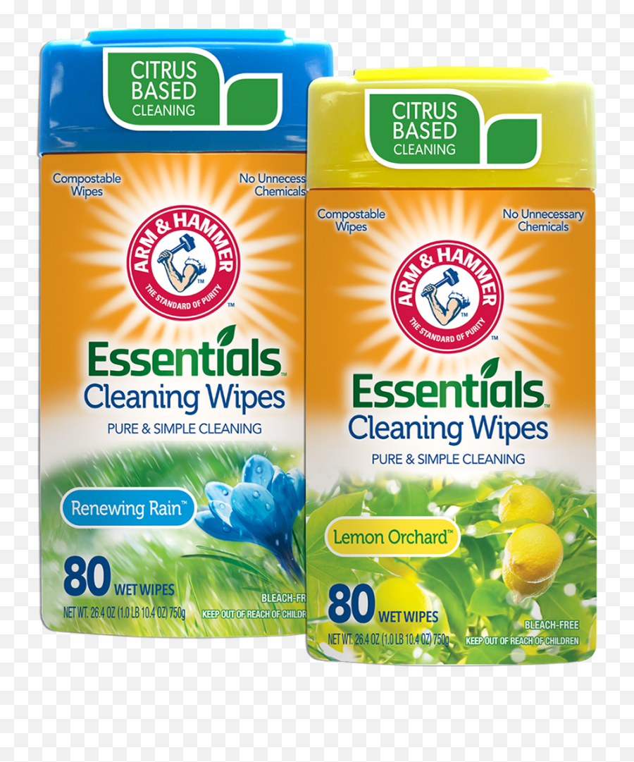 Baking Soda Wipes X 80 - Arm And Hammer Essentials Cleaning Wipes Png,Baking Soda Png