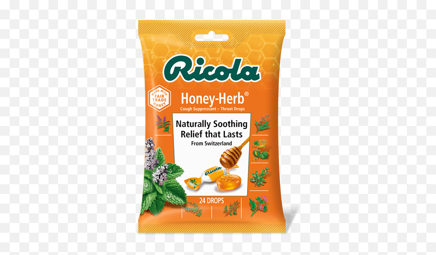 Ricola Honey Herb Drops Soothing Cough Relief - Ricola Honey Cough Drops Png,Herb Png