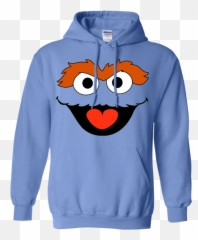 Sesame Street Oscar The Grouch Face Shirt Hoodie - png