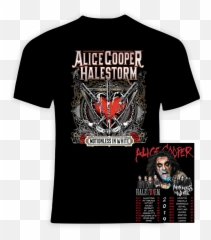 White When Love Met Destruction T Shirt - Alice Cooper Halestorm T Shirt Png,Motionless In White Logo