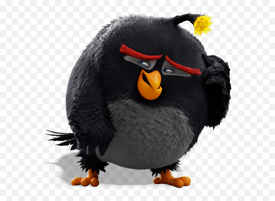 Angry Birds Bomb Character Transparent - Angry Bird Bomb Png,Angry Bird Png