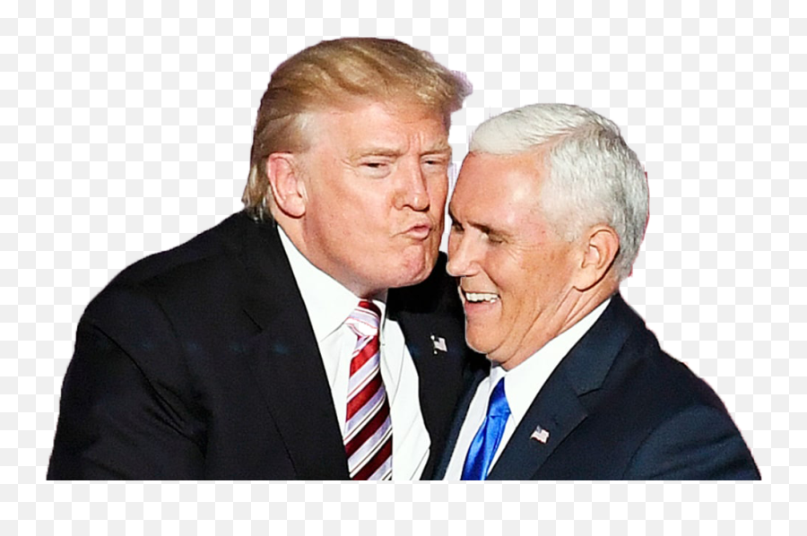 Trump Pence Air Kiss Png Image With - Mike Pence And Trump Kissing,Kissing Png
