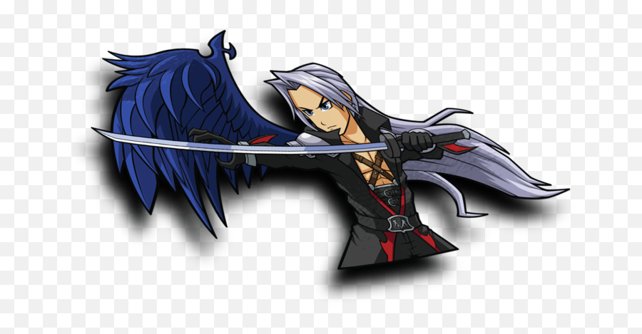 Sephiroth Half Peeker Sticker - Fighter Aircraft Png,Sephiroth Png
