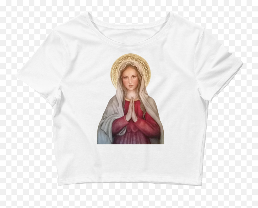 Download Virgin Mary Womenu0027s Crop Tee - Crop Top Png Image Our Lady Of All Nations Devotion,Virgin Mary Png