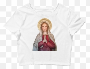 Download Virgin Mary Womenu0027s Crop Tee - Crop Top Png Image Our Lady Of All Nations Devotion,Virgin Mary Png