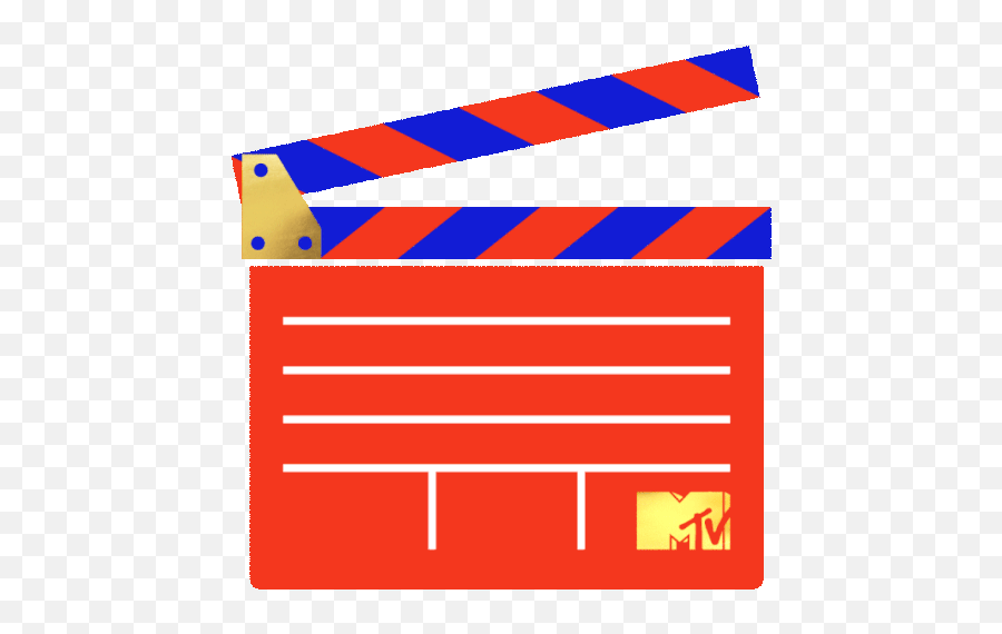 Clapperboard Mtv Movie And Tv Awards Sticker - Clapperboard Gif Transparent Lights Camera Action Gif Png,Movie Slate Icon